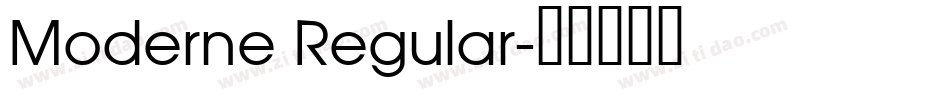 Moderne Regular字体转换